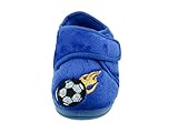 Toddler Boys Sports Embroidered Plush Slippers