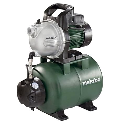 Metabo Hauswasserwerk HWW 4000/25 G (1100W, 4,6 bar, 24 l, Fördermenge 4000 l/h, Vorfilter, Rückschlagventil - Hauswasserauto