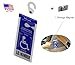 MirorTag Silver + Storage Magnet from JL Safety- Handicap Parking Placard Holder & Protector. Easily Display & Store Away your Tag. MAGNETICALLY snaps On & Off to Hook or Storage Magnet. Made in USA