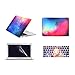 TOP CASE – 4 in 1 Galaxy Hard Case, Keyboard Cover, Screen Protector and Sleeve Bag Compatible MacBook Air 13