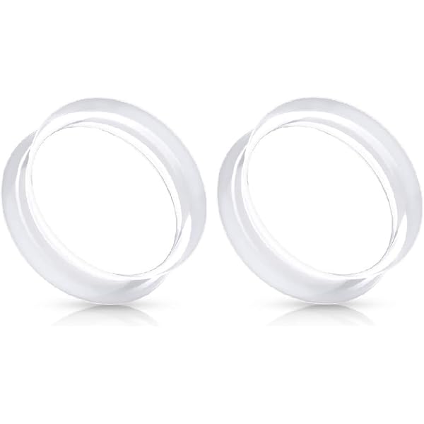 Silicone Gauges For Ears Clear Silicone Tunnel Plugs Ultra Thin