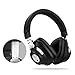 Active Noise Cancelling Headphones with Inline Microphone and Carrying Case for Travel, Over-Ear, Wired - Black
