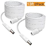 SIOCEN 5.5mm x 2.1mm Extension Cord 13FT,DC 12v Power Supply Adapter for CCTV Security Camera Surveillance Indoor Wireless IP Camera Dvr Standalone LED Strip,Car,12 Volt Male to Female Plug Cable
