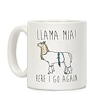 LookHUMAN Llama Mia Parody White 11 Ounce Ceramic Coffee Mug