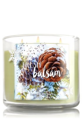 Bath & body works, 3-wick candle, fresh balsam
