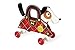 Janod Crazy Rocky Dog Pull Along Early Learning and Motor Skills Toy Made of Cherry Wood for Ages 12 Months+