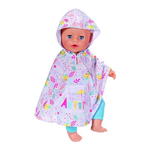 BABY born 829424 4 Jahreszeiten Outfit Set mit 2 Kleidern, 4 Hosen, Regencape und Wintermantel, für 43 cm Puppen – Bild 3