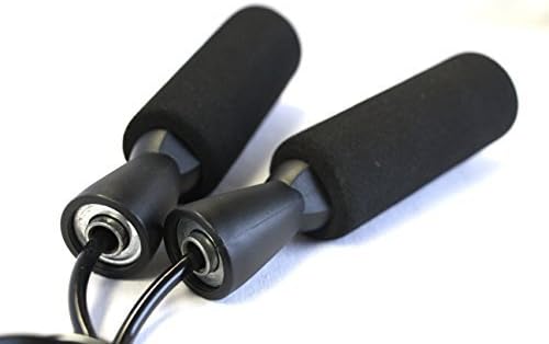 TQR Jump Rope – for Cardio Fitness, Boxing, Crossfit, Endurance Training – Foam Comfort Handles w/ Ball Bearings