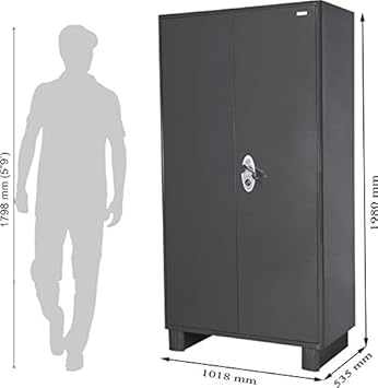 Godrej Interio Wardrobe H1 Metal Almirah Finish Color Graphite