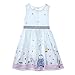 Weixinbuy Kids Girls Chiffon Sleeveless Bow Belt Peacock Party Dress