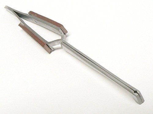 JEWEL TOOL  2 Pack  6.5" 45 Degree Curved End Cross Lock Tweezers Stainless Steel Ideal For Hands Free Applications - View #12