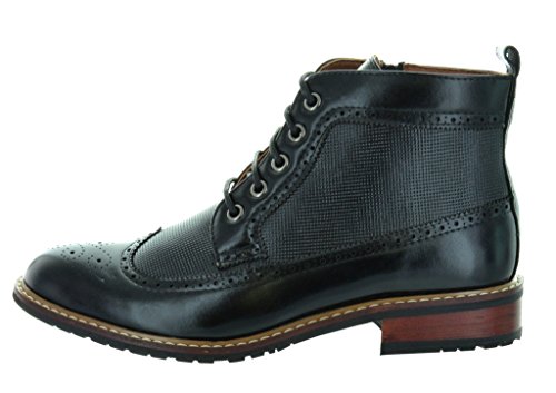 Ferro Aldo MFA-806278 Men's Black Lace up Wing Tip Perforated Dress Ankle Boot (12)