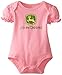 John Deere Baby Trademark Short Sleeve Body Shirt, Medium Pink, 3-6 Months