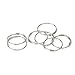 H&D 500pcs Round Edged Split Circular Ring Clips for Crystal Lamps, Crystal Curtain, Crystal Garland, Necklaces, Keys, Earrings, Jewelry Making and Craft Ideas (12mm, Silver)