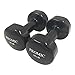 PROMIC 15 lb Hand Weights Deluxe Vinyl Coated Dumbbells (Sold in Pair) - 15 lb, Black