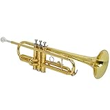 Firekingdom Paint Gold Drop B Adjustable Trumpet with Silver Mouth of Trumpet and Two Gloves,Golden