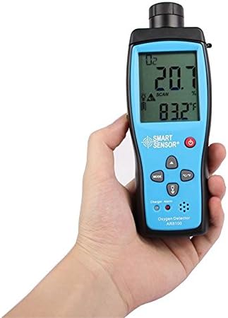 Digital Portable Detector of Oxygen Gas Alarm Tester range of 0~25% with LCD display