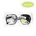 HuntGold 1X Lady Girl Popular Retro Carving Rose Flower Design Eyewear Glasses Sunglasses(bright black)