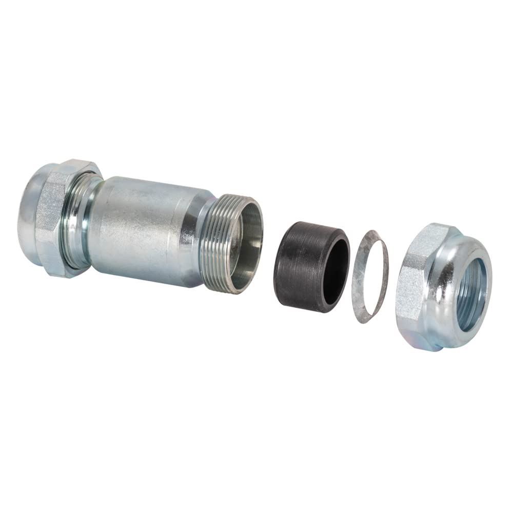 Photo 1 of Eastman 4-1/8 Inch Long Pattern Compression Coupling, 3/4 Inch IPS, Galvanized Steel, 20564