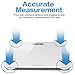 Digital Body Weight Scale - 4 High Precision Sensors Body Weight Scale with Step-On, Auto-Calibrated & Auto ON/Off Technology, Wide Sturdy Tempered Glass Bathroom Scale, Round Corner Safe Design