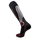 High Performance Wool Ski Socks – Outdoor Wool Skiing Socks, Snowboard Socks (Black/Grey/Red, Large)