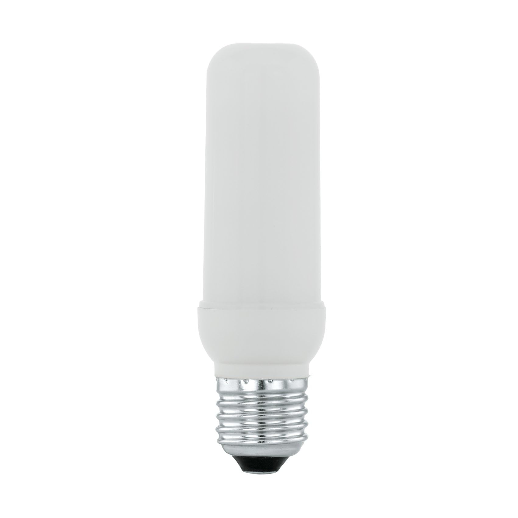 Eglo E27 LED tube, flicker flame effect light bulb, realistic flickering candle lamp, 3 watt, 90 lumen, warm white glow, 1600 Kelvin, T40, Ø 1.6"