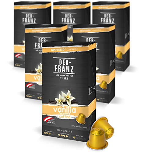 Nespresso Compatible Coffee Capsules, 6 x 10 Capsules, Vanilla aroma