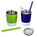 Housavvy 2 Pack 8 OZ Insulated Stainless Steel Kids Cups with Lids and Silicone Straws BPA Free Toddler Cups for Kids Smoothie Drinking