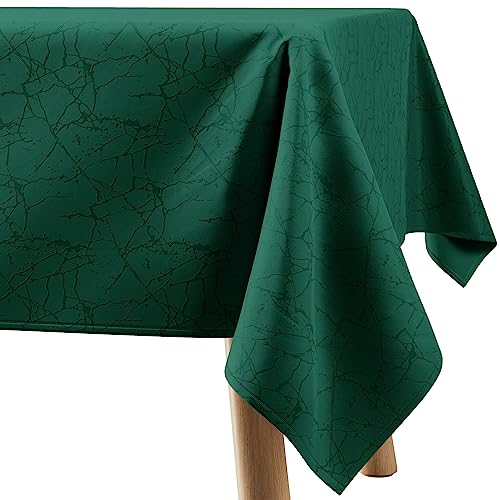 Filumi Tischdecke 140x200 cm Dunkel grün Abwaschbar Für Indoor Outdoor Marmormuster Manil