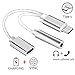 Anskp USB Type C to 3.5mm Headphone Audio Aux Jack&Charge Adapter Cable Converter for Moto Z, Letv Le Pro 3, Other Phone That Without 3.5mm Aux Jack(Not Support HTC, Google Pixel 2, Pixel 2 XL)-Silver