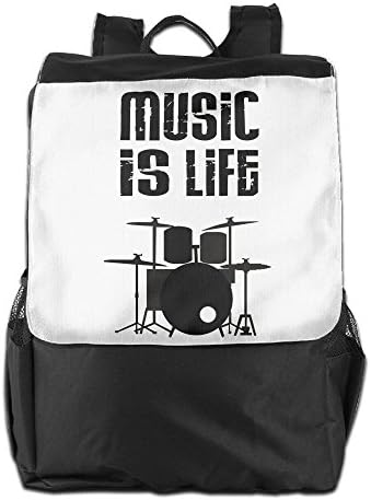 SHUAIS Music Is Life School Travel Laptop Shoulders Backpack Bag