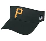 MLB ADULT Pittsburgh PIRATES Home BLACK VISOR Adjustable Velcro TWILL