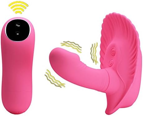 PASALOVE 30-Speed Vibrating Massager Toy for Women with Wireless Remote Controller Wearable Panties - Pink