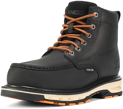 Amazon.com | SAFETY LOONG Moc Toe Work Boots for Men Soft  display picture 1