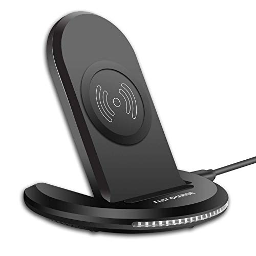 Wireless Charger, WJZXTEK Qi Wireless Charger Folding Charging Stand Compatible with iPhone Xs Max/XR/XS/X/8/8 Plus, 10W for Samsung Galaxy Note 9/s9/s9 Plus/Note 8/s8, 5W for All Qi-Enabled Phones
