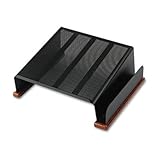 Rolodex Punched Metal and Wood Phone Stand, Black and Cherry (23560)