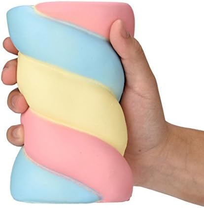 Ebucks Stress Reliever Jumbo Slow Rising Squishies Cute Coffee Cup Strawberry Cake Scented Squeeze Toys Collection (Spun Sugar)