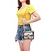 Blue Heaven Clear Boxy Shoulder Bag Chain Strap Crossbody Purse - Stadium/Concert Venues Approved, Black, Small