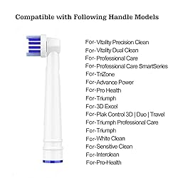 Replacement Toothbrush Heads Compatible with Oral B