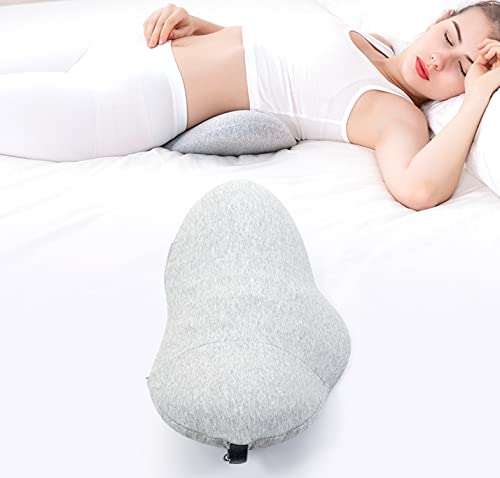 Lumbar Back Support Pillow Memory Foam Pregnancy Sleeping Waist Pillow Wedge Cushion Lower Back Support Sleeping Pillow Waist Pain Relief Lumbar Cushions Sciatica Pain Relief Cushion