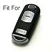 2Pcs Coolbestda Silicone Smart Key Fob Cover Case Remote Skin Keyless Jacket Holder Protector for Mazda 3 CX-5 CX-7 CX-9 WAZSKE13D01 3 Buttons Black