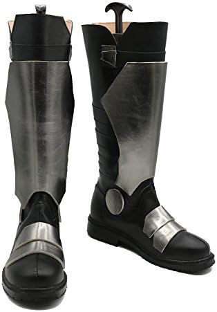 OW Knee-high Boots Soldier 76 Black PU Boots Halloween and Cosplay Shoes Male42