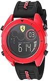 Ferrari Men's Forza Quartz Watch with Silicone Strap, Black, 22 (Model: 0830549)