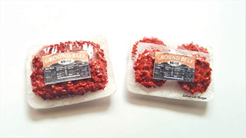 Dollhouse Miniatures Ground Beef & Hamburger Patties