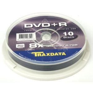 Traxdata 10 Pack Dual Layer Dvd+R Blank Discs