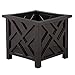Miles Kimball Chippendale Planter Box, Black – Plant Holder for Garden, Patio and Lawn – 14 ¾” sq. x 13 ¼ H Overall