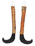 Orange Witch Legs Plush Wreath Embellishment Kit (2 pieces, 14