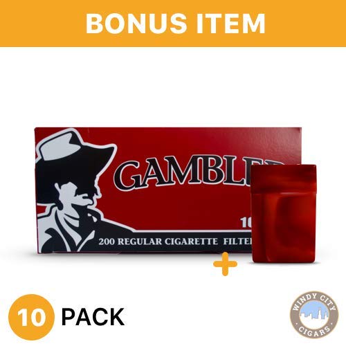 Gambler Full Flavor 100 Cigarette Tubes (10 Boxes) 200 Count Per Box = 2000 Tubes