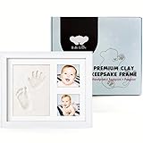 NEW Premium Baby Handprint Kit by BABY LEON | Best Baby Shower Gift for Girls & Boys | Footprint Keepsake for Newborns | Baby Room Picture Frame Decor | Cute Pet Paw Prints | Safe Nontoxic Clay