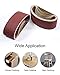 3x21 Sanding Belt，Aluminum Oxide Sandpaper for Belt Sander 3x21,40 80 120 150 240 Grits,10 Pack(3x21 Inch)